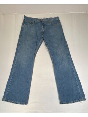 Levi's Men's 36x32 527 Low Rise Boot Cut Blue Cotton Denim Jeans Pants